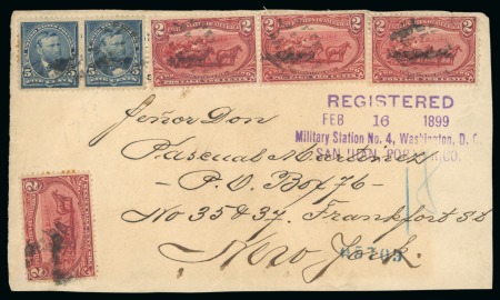 Stamp of United States » U.S. Possessions » Puerto Rico (US) » US Military Stations 1899 Cover with "REGISTERED/Military Station No. 4, Washington, D.C./SAN JUAN, PORTO RICO" four-line hs