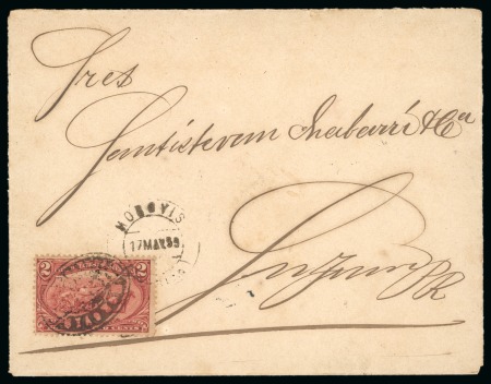 Stamp of United States » U.S. Possessions » Puerto Rico (US) » US Military Stations 1899 (May 17). Cover to San Juan franked by "Trans-Mississippi"  2c tied by negative oval handstamp and cds of Morovis