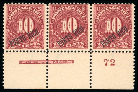 Stamp of United States » U.S. Possessions » Puerto Rico (US) » U.S. Administration - Regular Issues 1899, Postage Dues, group of 13 stamps