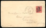 1902 (Jan). Cover addressed to West Virginia, hand carried to Angel Island, bearing Philippines 2c