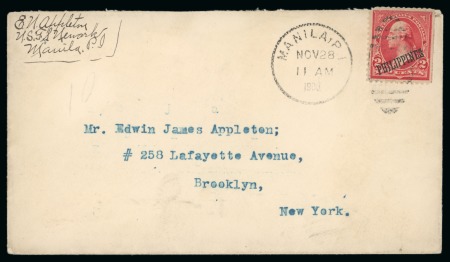 Cover endorsed "U.S.S. Newark" to New York, Mil Sta. 1