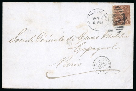 Stamp of United States » U.S. Possessions » Philippines » Military Mail and Stations Cover from Manila to Paris, franked by 10c type I, via French Paquebot "Ligne N"