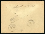 Registered cover from Manila to France, 3c (2) and 8c regular issues