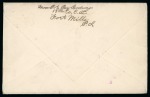 Cover from Cavite to Wisconsin, U.S.A. bearing 1914 2c part booklet pane usage