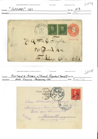 Stamp of United States » U.S. Possessions » Philippines » U.S. Administration - Regular Issues 1900-17. Group of 17 covers/cards 