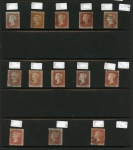 Stamp of Great Britain » Collections 1854-56 A used and unplated range of the various shades