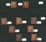 Stamp of Great Britain » Collections 1854-56 A used and unplated range of the various shades