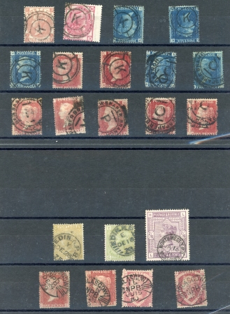 Stamp of Great Britain » Collections A miscellaneous used selection of Line-engraved and