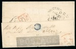 Stamp of Great Britain » 1840 Mulreadys & Caricatures 1840 (Jul 3) 1d Mulready lettersheet, forme 1 stereo A1, with "Economical Life" advertisement, London "8" in MC