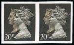 1990 150th Anniversary of the Penny Black 20p mint nh imperforate pair