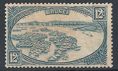 Stamp of Brunei 1924 12c pale greenish blue mint