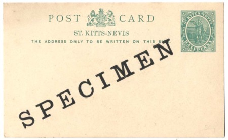 1904 1/2d green on buff postal stationery card (H&G1) overprinted 'Specimen'