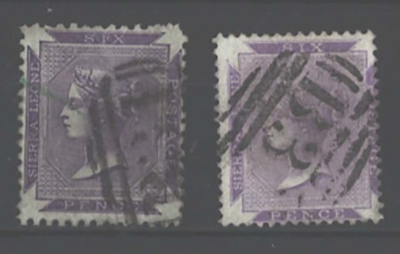 Stamp of Sierra Leone 1859 6d reddish violet and reddish lilac used