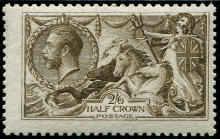 Stamp of Great Britain » King George V » 1913-19 Seahorse Issues 1915 2/6d 14 blackish-brown unmounted mint pristine fresh, rare shade Spec N64/14, RPS cert cat £2400