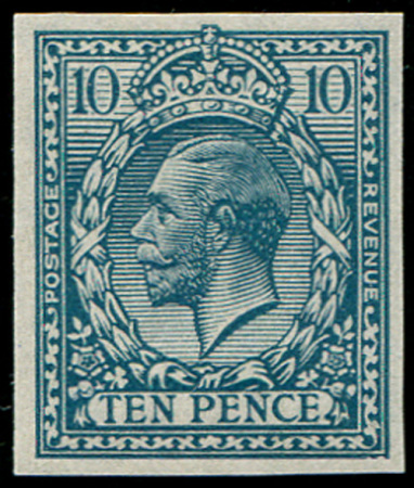 Stamp of Great Britain » King George V » 1924-36 Issues 1924 10d Imperforate imprimatur, backstamped NPM, mint nh