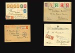 RUSSIA LEVANT 1909-1914 cover lot (6), mostly reg.Cospoli
