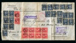 1898 (Nov 29) the largest use of forerunners 2c and 5c on cover