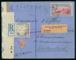 British Empire: 1893 -1972 Group of 53 covers/postal stationery all addressed to Switzerland