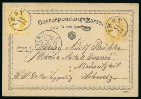 Stamp of Large Lots and Collections Austria: 1873-1960 Group of 53 covers/postal stat. all addressed to Switzerland
