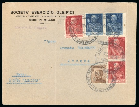 Stamp of Italy » Italy and Areas Collections and Lots Italy - Maritime Mail: 1860-1940s Maritime collection containing about 175 items