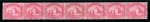 5m Coil stamp strip of seven, the 4th stamp shows the