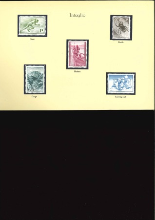 Stamp of Japan 1960 cca., JAPAN folder with 10 different printing proofs 