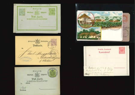 Stamp of Large Lots and Collections Germany: 1872-1943 Lot Postal Stationery cards, letters, lettercards, etc., mostly German Empire and areas