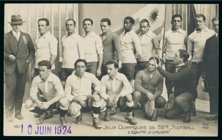 Jeux olympiques 1924 : football'. Carte postale de 1924