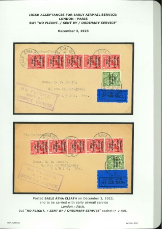 Stamp of Ireland » Airmails 1923 Irish Acceptance For Early Airmail Service London-Paris: