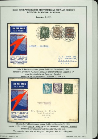 Stamp of Ireland » Airmails 1933 (9.12) Irish Acceptance For First Flight Imperial