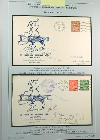 Stamp of Ireland » Airmails 1934 (1.12) First Flight Service by Hillman Airways