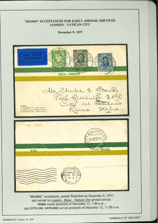 Stamp of Ireland » Airmails 1936-38 "BOURKE" Acceptance For Early Airmail Services