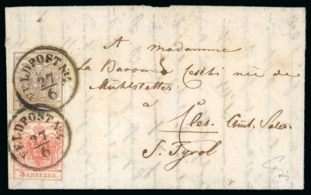 Stamp of Austria » Field Post Romania 1855 CRIMEAN WAR Fieldpost entire written in 1855 in