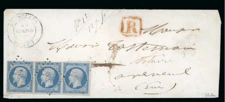 Stamp of France » Présidence de 1852 1854, Enveloppe recommandée affranchissement Présidence