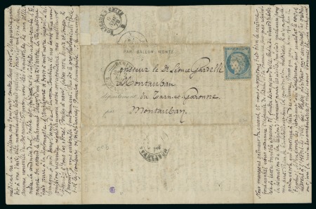 Stamp of France » Guerre de 1870-1871 1870, Vendredi 28 octobre, Dépêche-Ballon n°1, affranchissement