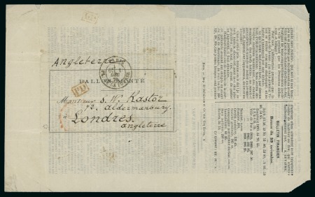 Stamp of France » Guerre de 1870-1871 1870, 29 novembre, Journal "Le Soir" transporté par