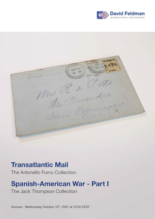 Stamp of Auction catalogues » 2021 Auction catalogue: Transatlantic Mail & Spanish American War Collections
