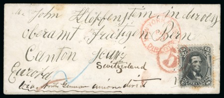 Stamp of United States 1868 Two single rate covers to Switzerland