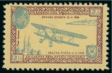 1928 Yugoslavia airmail vignette 2d group