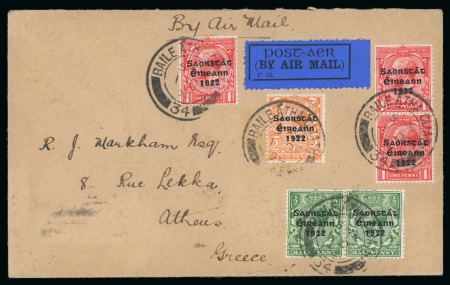 Stamp of Ireland » Airmails 1924-25 GREECE: Irish Acceptance for Early Airmail