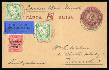 Stamp of Ireland » Airmails 1924 SWITZERLAND: Irish Acceptance for Early Airmail