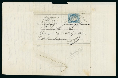 Stamp of France » Guerre de 1870-1871 1870, Mardi 8 novembre, Dépêche-Ballon n°4, affranchissement