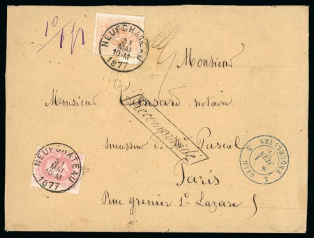 Stamp of Belgium » Belgique. 1869-83 Nouveaux types et nouvelles valeurs (COB 26-37) 1877 (31 mai), Lettre recommandé de Neufchateau pour