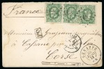Stamp of Belgium » Belgique. 1869-83 Nouveaux types et nouvelles valeurs (COB 26-37) 1871 (29 mars), Enveloppe pour la Corse affranchissement