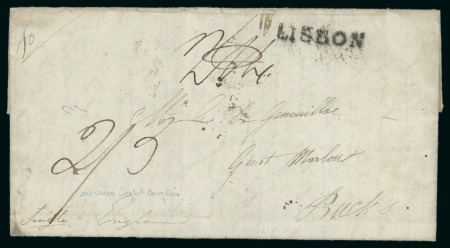 Stamp of Portugal 1812 (March 13). Entire letter from young French military