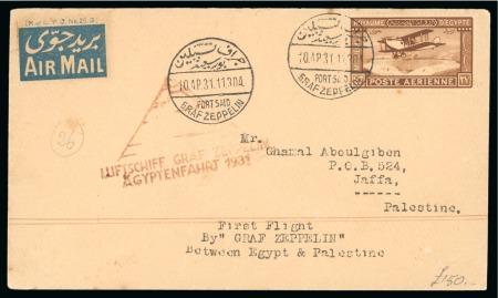 Stamp of Egypt » Airmails 1926 & 1929 27m Airmail group incl. both in mint control blocks of four and six covers