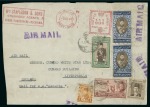 1937-46 Young Farouk group of 18 covers, a front and a piece, with the front to England with franking incl. two £E1 and a 50pi,