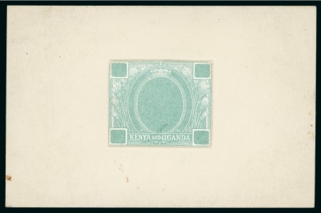 Stamp of Kenya, Uganda and Tanganyika » Kenya, Uganda and Tanganyika 1922-27 working proof in Green: High value master proof