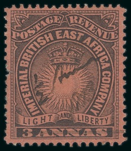 Stamp of Kenya, Uganda and Tanganyika » British East Africa 1891 Mombasa Provisionals Manuscript value and initials