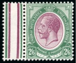 1913-24 KGV 2s6d, 5s and 10s mint n.h. marginals